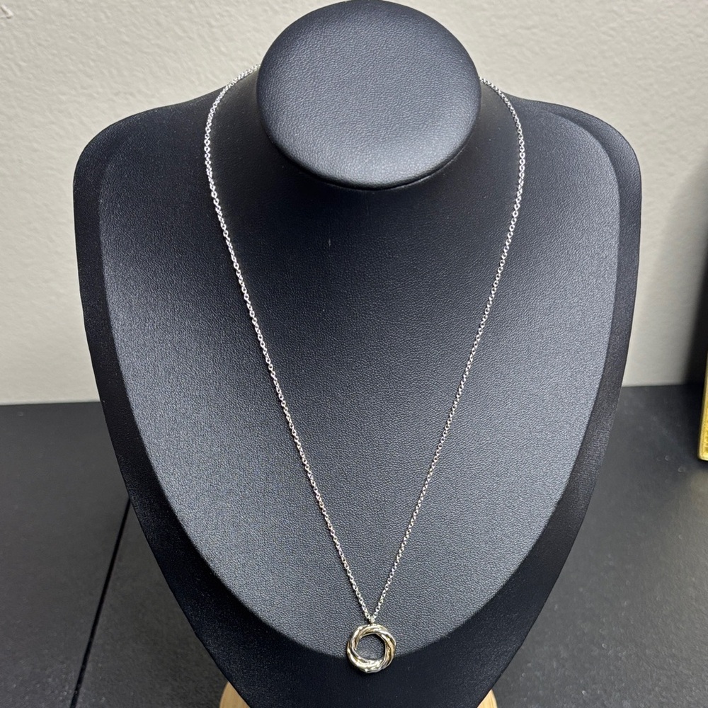 Demdaco Love Knot Two Tone Pendant Silver Necklace Gift